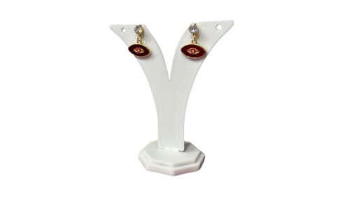 Dark Red Evileye Earrings