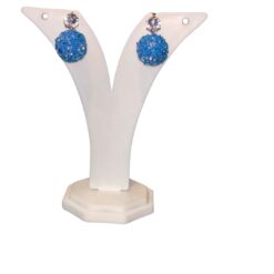 Shimmery Blue Bll Earrings