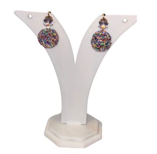 Shimmery Multicolor Ball Earrings e1701703595952