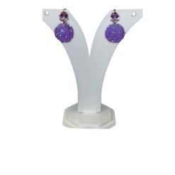 Shimmery Purple Ball Earrings