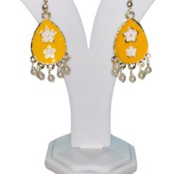 Yellow Meenakari Jhumki